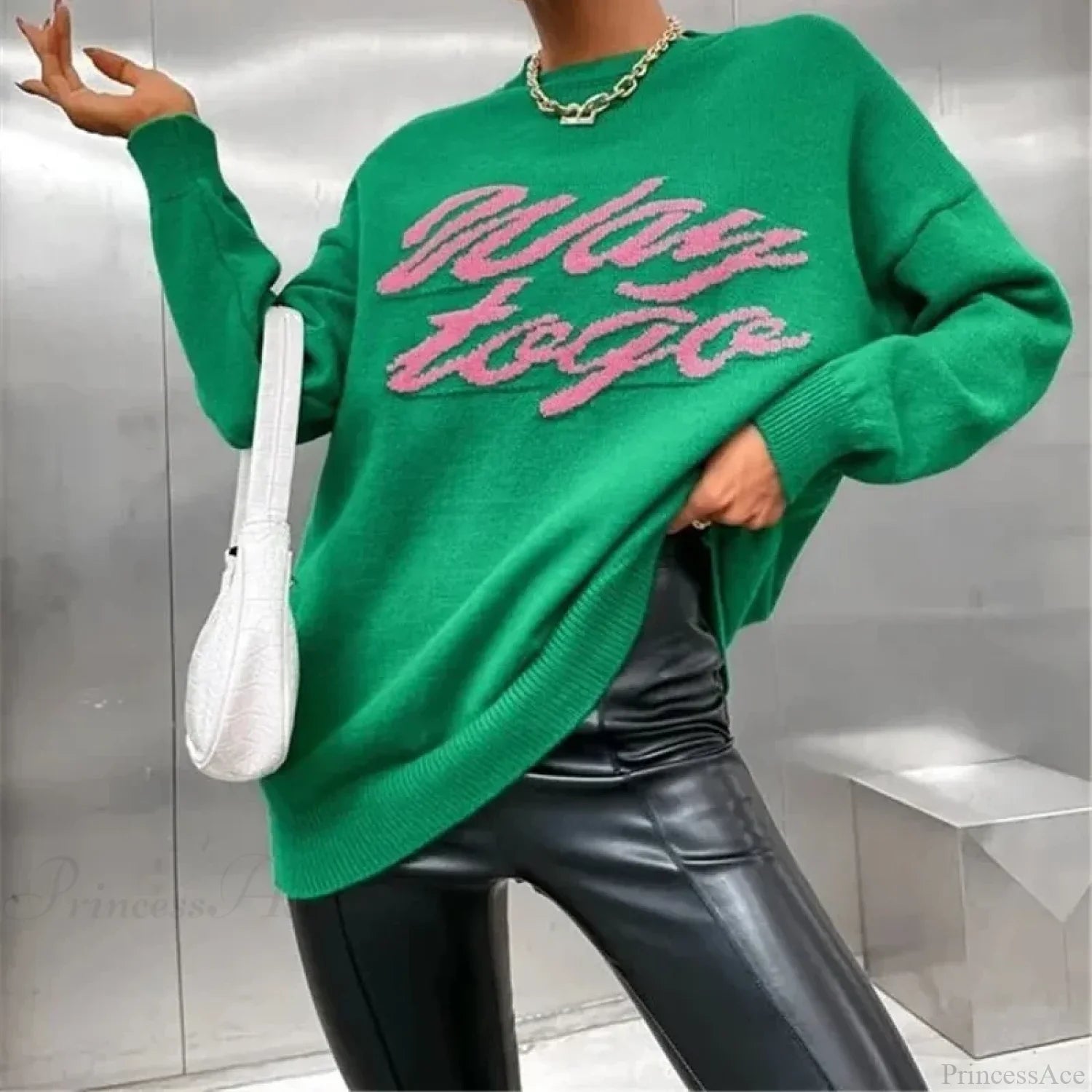 Simple Warm Thick Casual Autumn Winter Knit Elastic Jumper Christmas Sweater Sweaters-L