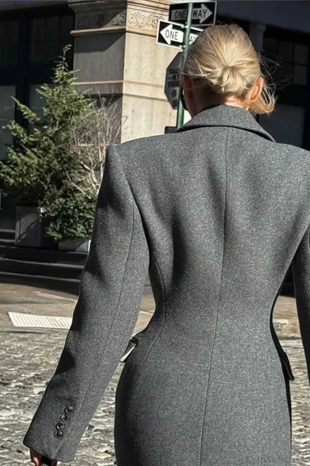 Single-Breasted Wool Coat