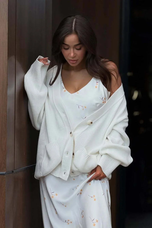 Solid Minimalist Sheer Long Sleeve Sweater