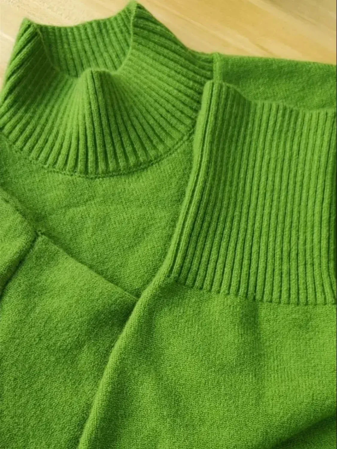 Thick Warm Oversized Casual Autumn Winter Knitted Green Christmas Sweater Sweaters-L