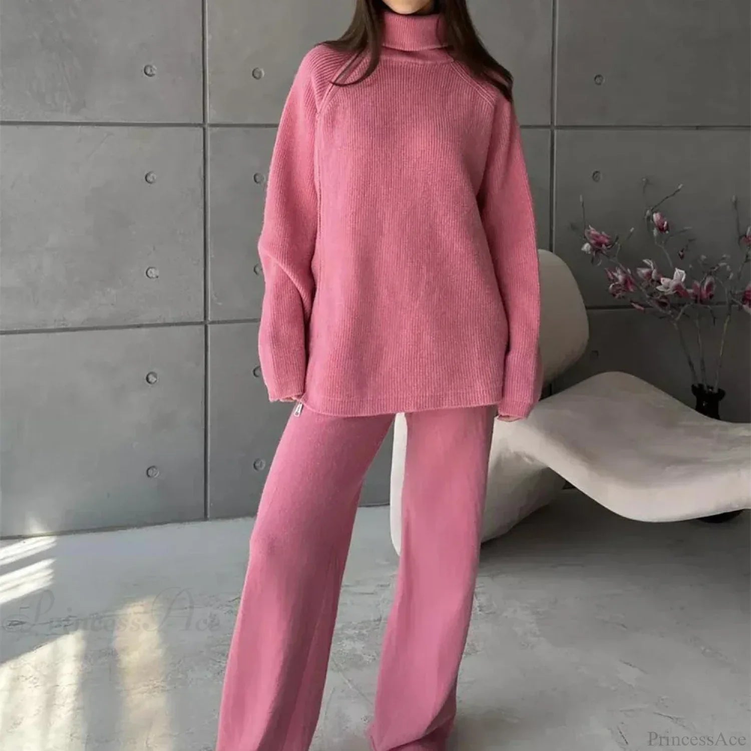 Turtle Collar Zip Sweater