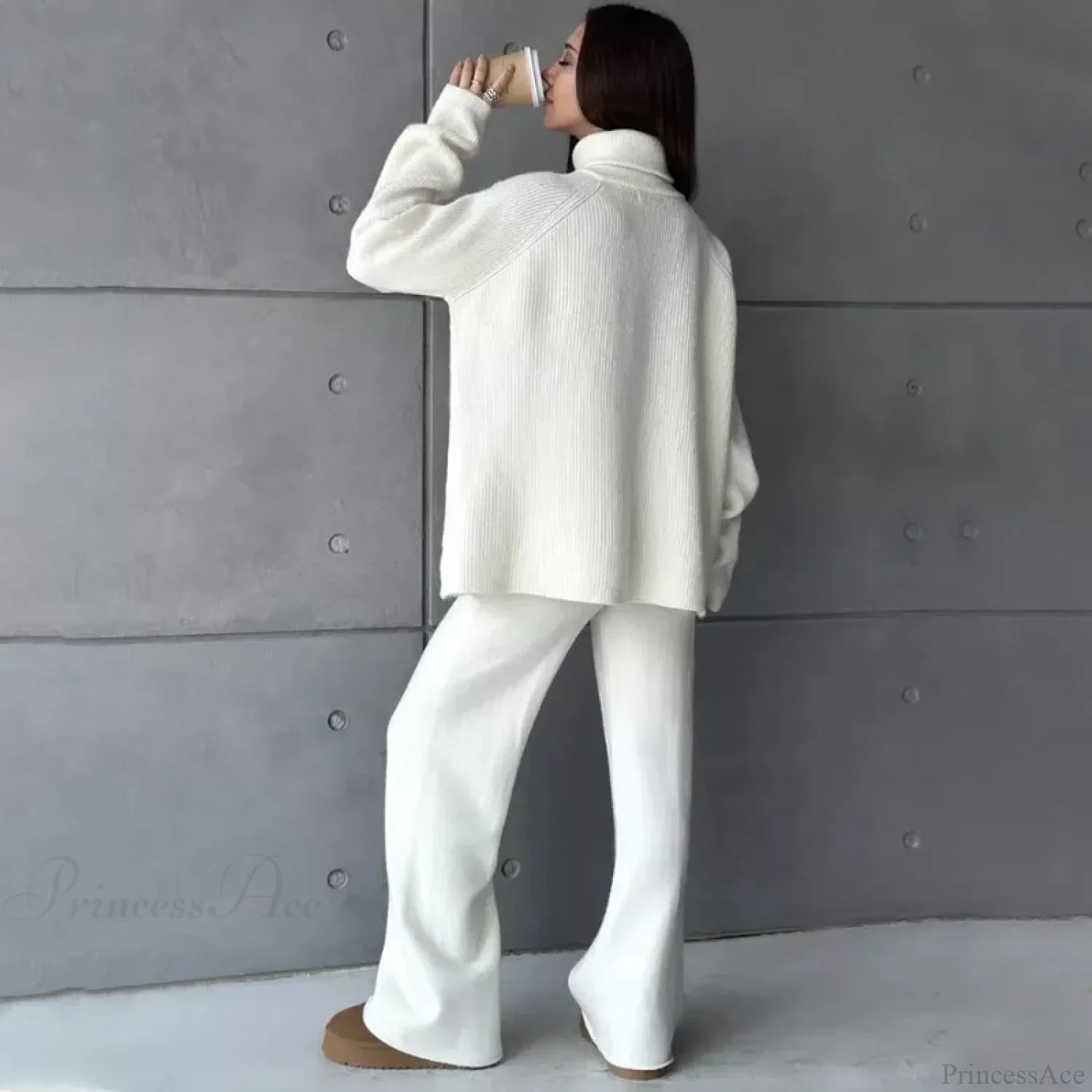 Turtle Collar Zip Sweater