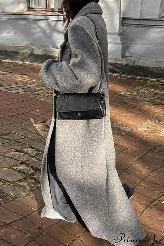 Tweed Collared Single Breasted Chic Overcoat