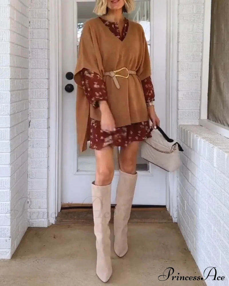 V-Neck Pullover Sweater Sweaters-L