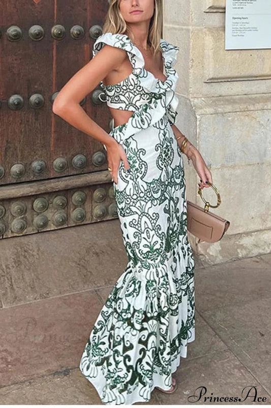 Vintage Cotton Floral Boho Dress