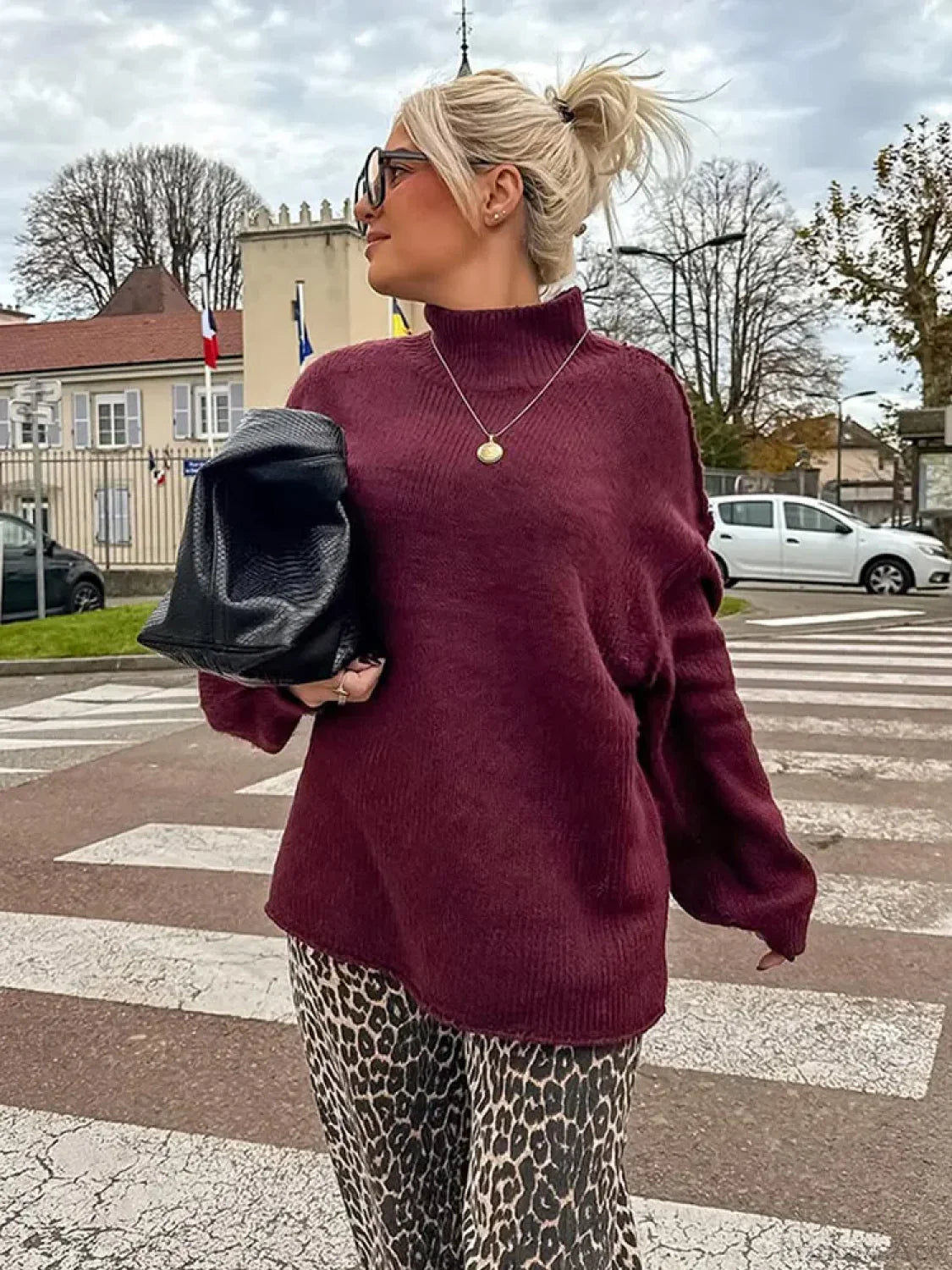 Warm High Neck Retro Sweater