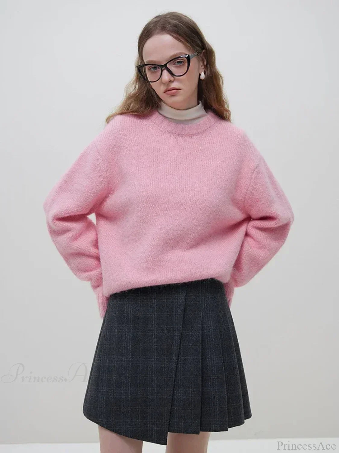Warm Soft Waxy Round Neck Pullover Sweater