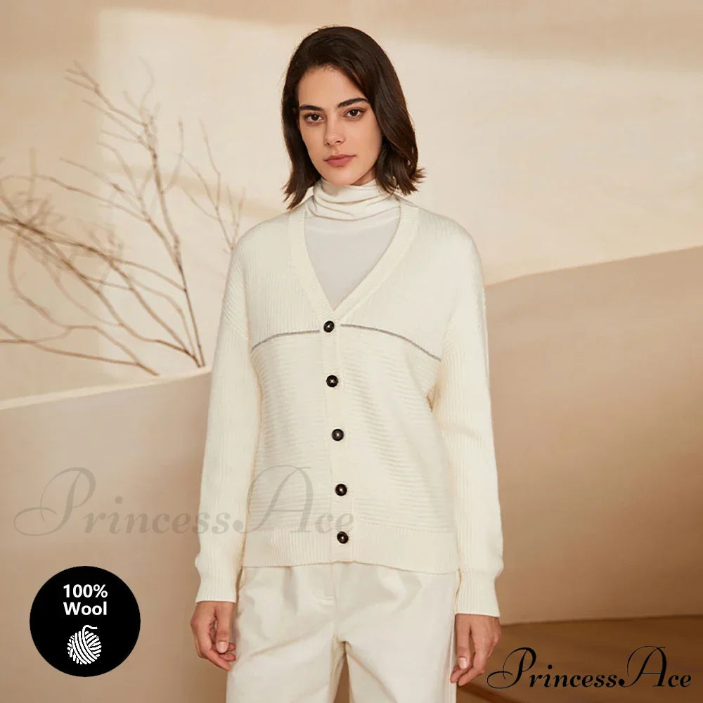 Winter Cozy Thick Merino Wool Stylish Comfortable 100% Warm Knitted Women’s Clothing Sweater