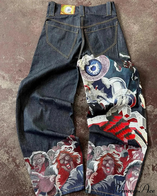 Y2K Gothic Streetwear Baggy Pant