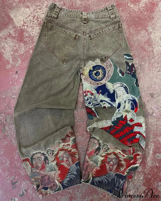 Y2K Gothic Streetwear Baggy Pant