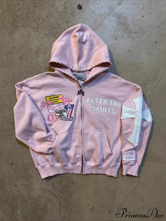 Y2K Letter Print  Street Casual Hoodie