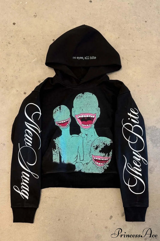 Y2K Whimsical Character Pullover Hoodie